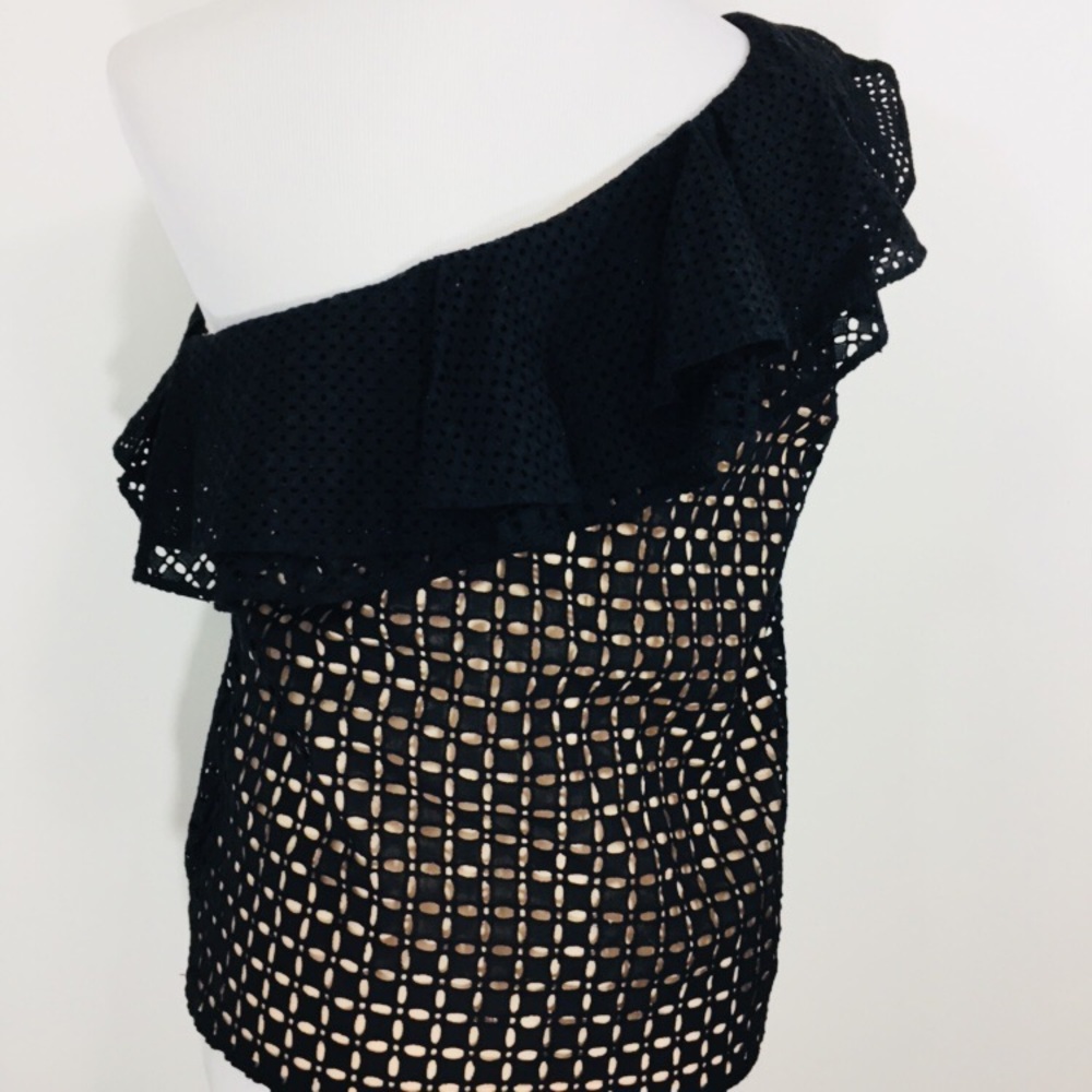 ⚜️ NWT J. Crew One Shoulder Ruffle Top - Picture 5 of 10